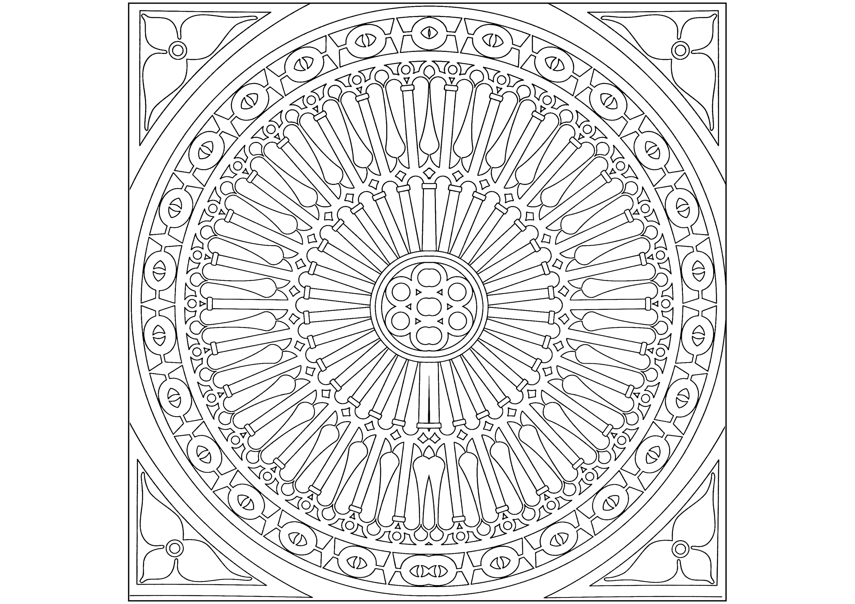 Malvorlagen für erwachsene mandalas - 54902