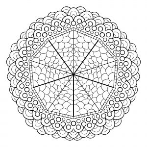Einzigartiges Mandala-Design (Ausmalbild)