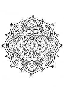 Mandala aus kostenlosen Malbüchern für Erwachsene - 8 (Ausmalbild)