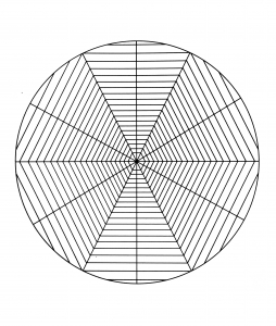 wie das Spinnennetz einer kleinen Spinne . . (Ausmalbild von Mandalas)