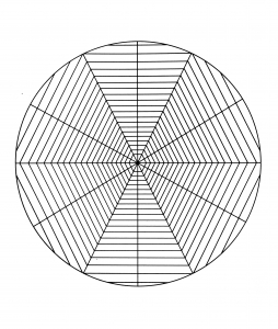 Kostenloses mandala zum färben : spinnen spinnennetz