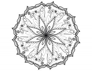 Feines und elegantes Mandala