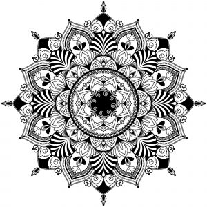 Mandala / zentagle inspirierte Illustration (Ausmalbild)