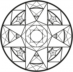 Mandala mit Diamanten (Ausmalbild von Allan)