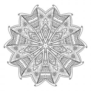 Abstrakter dekorativer Hintergrund (Ausmalbild von Mandalas)