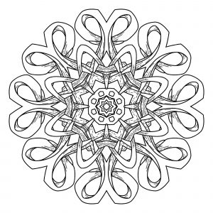 Abstraktes dekoratives Mandala (Ausmalbild)