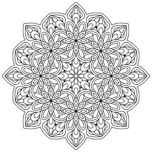 Zen- und Anti-Stress-Mandala - 8 (Ausmalbild von Céline)