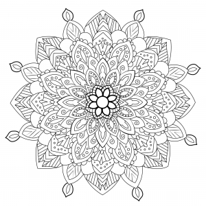 Zen & Anti-Stress-Mandala - 3 (Ausmalbild von Céline)