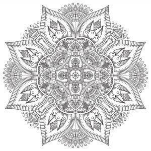Zen- und Anti-Stress-Mandala - 7 (Ausmalbild von Céline)