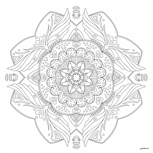 Mandala mit kleinen Engeln