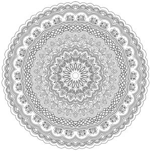Zen- und Anti-Stress-Mandala - 10 (Ausmalbild von Céline)