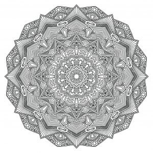 Umriss Mandala Blume