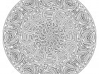 Labyrinth und keltisches Mandala (Ausmalbild)
