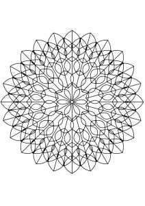 Seltsames Mandala (Ausmalbild)