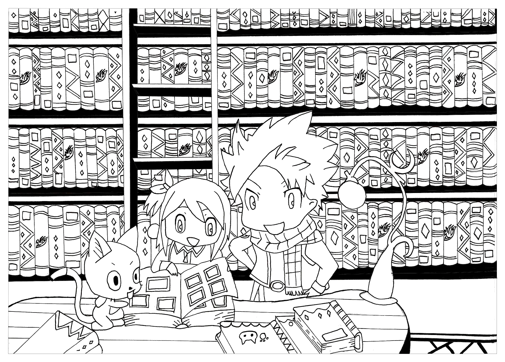 Ausmalen seite-manga-chibi-fairy-tail-krissy