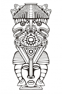 Malbuch Fur Erwachsene | JustColor : Mayas, Azteken und Inkas - 11 (Ausmalbild)