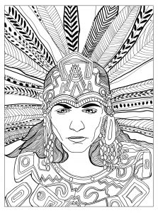 Großküchenchef Maya (Ausmalbild von Mayas, Azteken und Inkas)