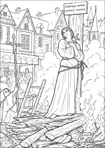 Johanna von Orléans auf dem Scheiterhaufen