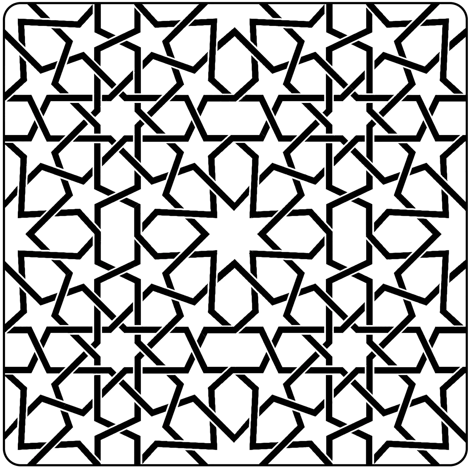 Mauretanische Kunst - unvollendete Linien (Ausmalbild von Maurische Kunst zum Ausdrucken und Ausmalen für Erwachsene)