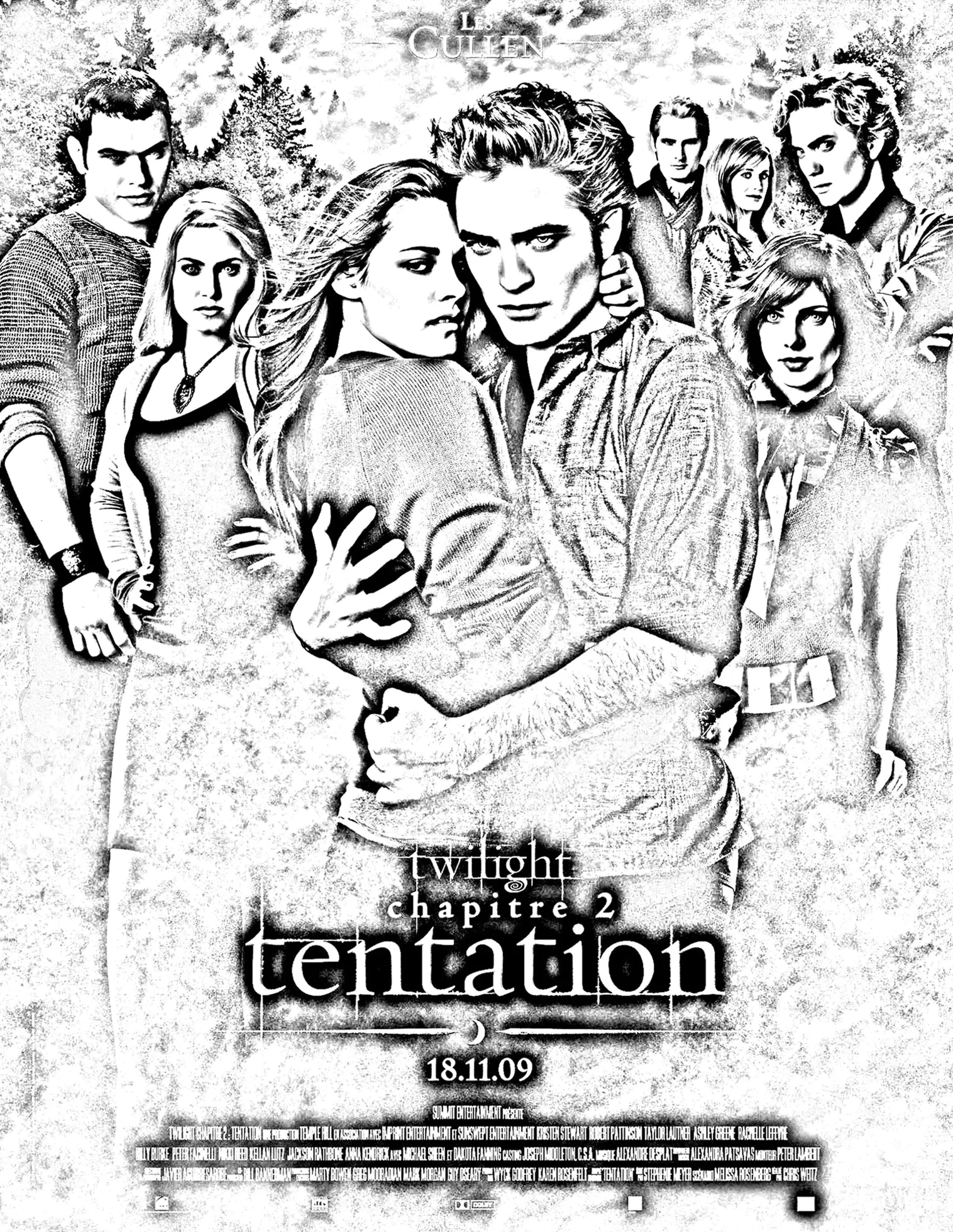 Tentation, Band zwei von Twilight (Ausmalbild von Filmplakate zum Ausdrucken und Ausmalen für Erwachsene)