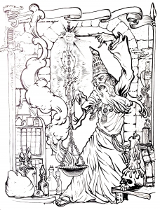 Merlin der Zauberer (Ausmalbild von valentin)
