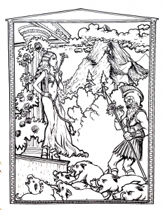 Szene aus der Odyssee von Homer (Ausmalbild von valentin)