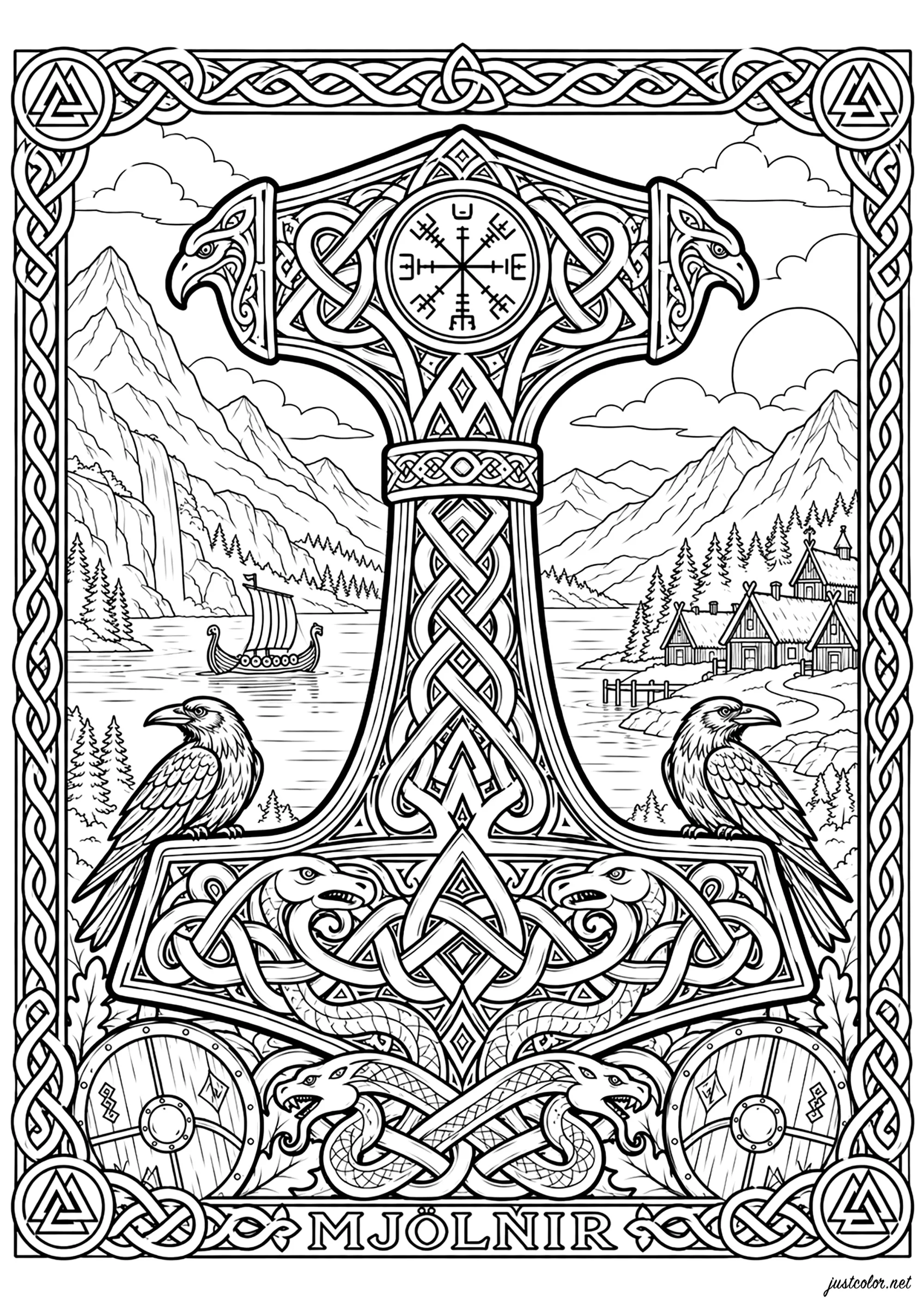 Norse-mythology-17560 (Ausmalbild von Norse mythology zum Ausdrucken und Ausmalen für Erwachsene)