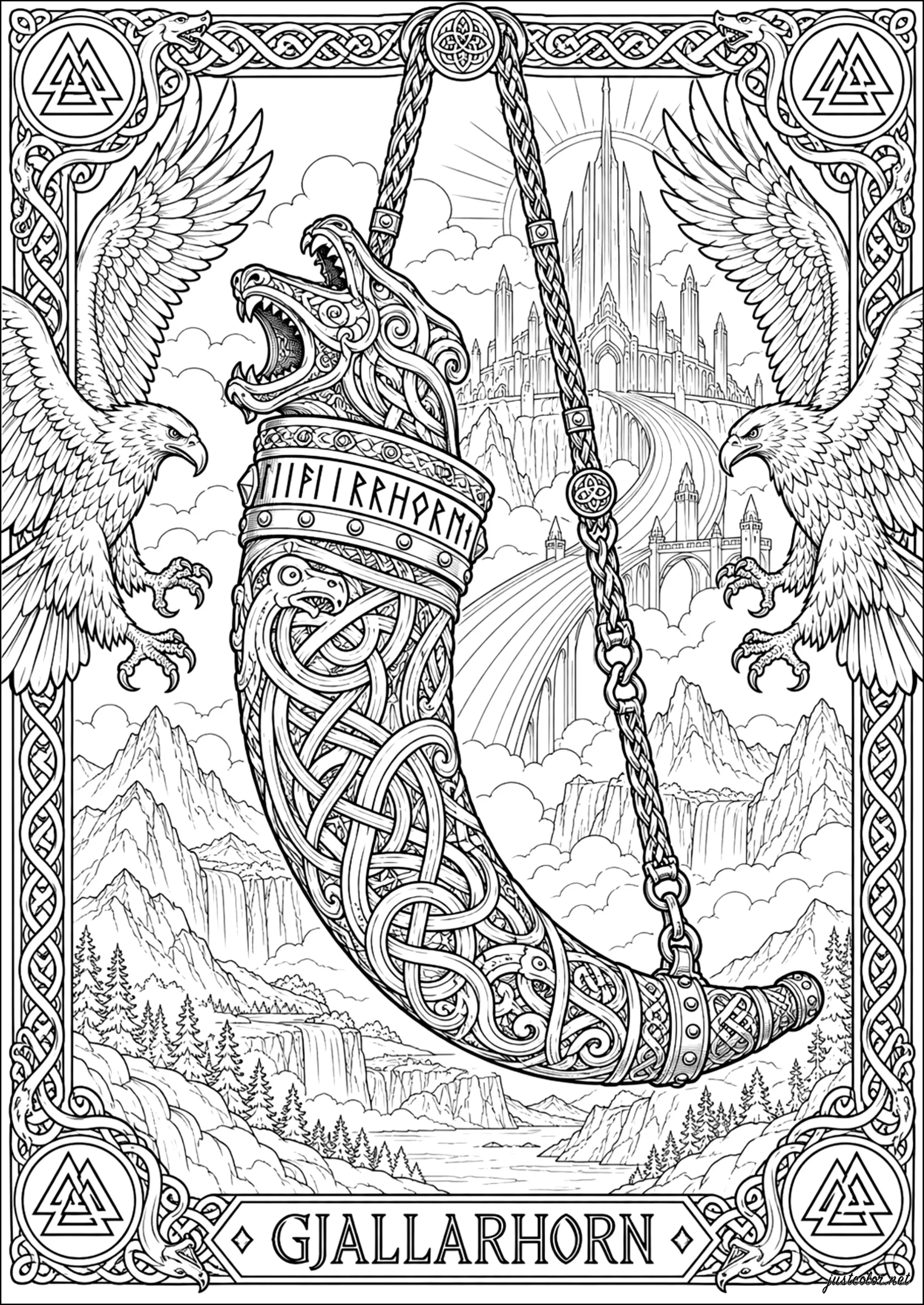 Norse-mythology-58509 (Ausmalbild von Norse mythology zum Ausdrucken und Ausmalen für Erwachsene)