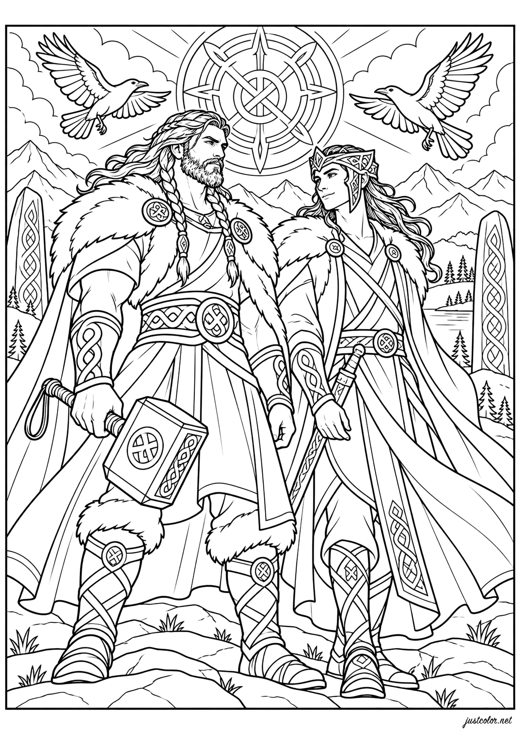 Norse-mythology-64736 (Ausmalbild von Norse mythology zum Ausdrucken und Ausmalen für Erwachsene)