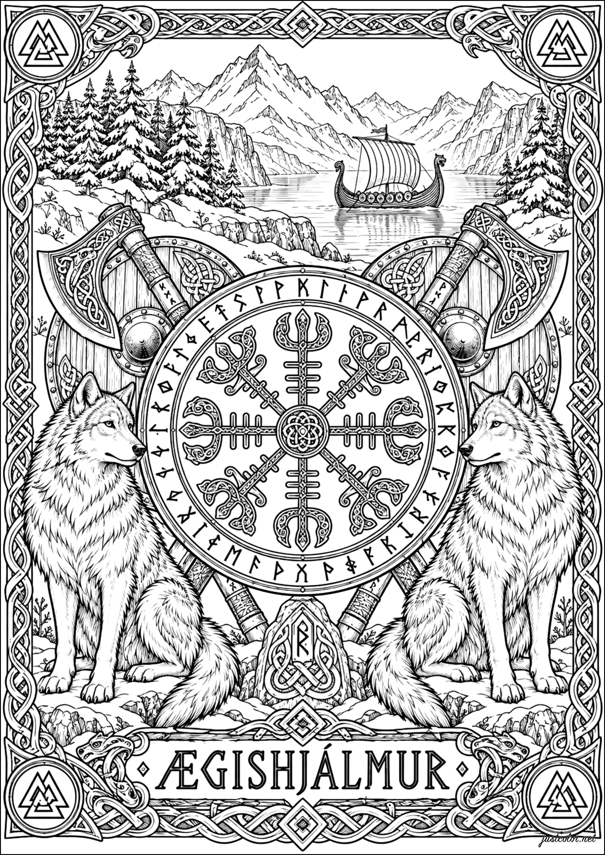 Norse-mythology-70052 (Ausmalbild von Norse mythology zum Ausdrucken und Ausmalen für Erwachsene)