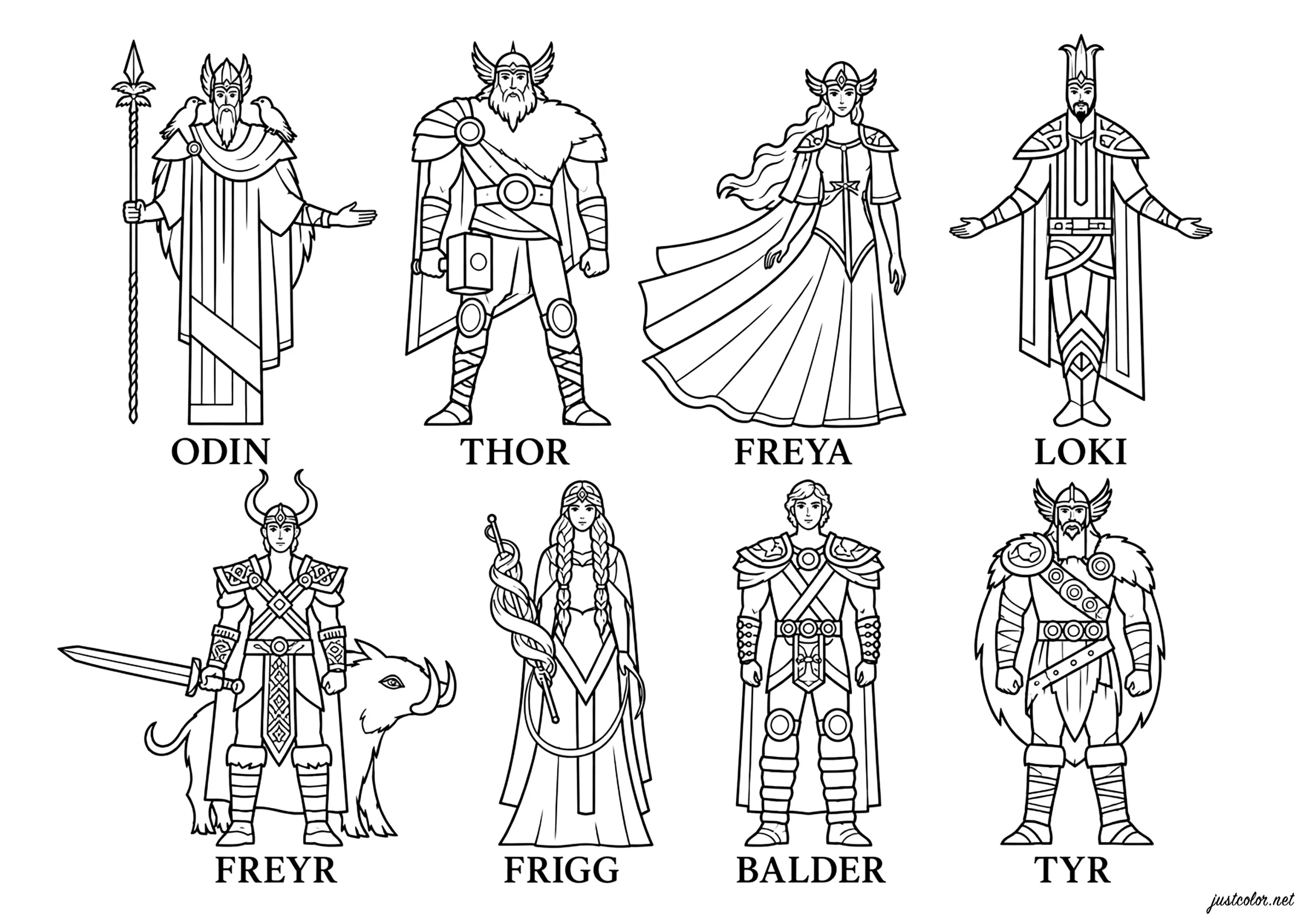 Norse-mythology-84397 (Ausmalbild von Norse mythology zum Ausdrucken und Ausmalen für Erwachsene)