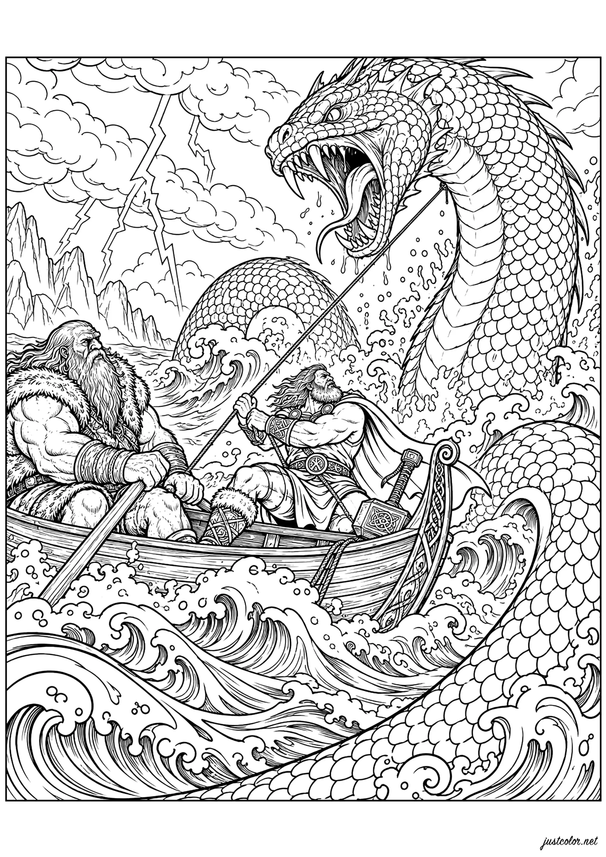 Norse-mythology-88263 (Ausmalbild von Norse Mythology zum Ausdrucken und Ausmalen für Erwachsene)