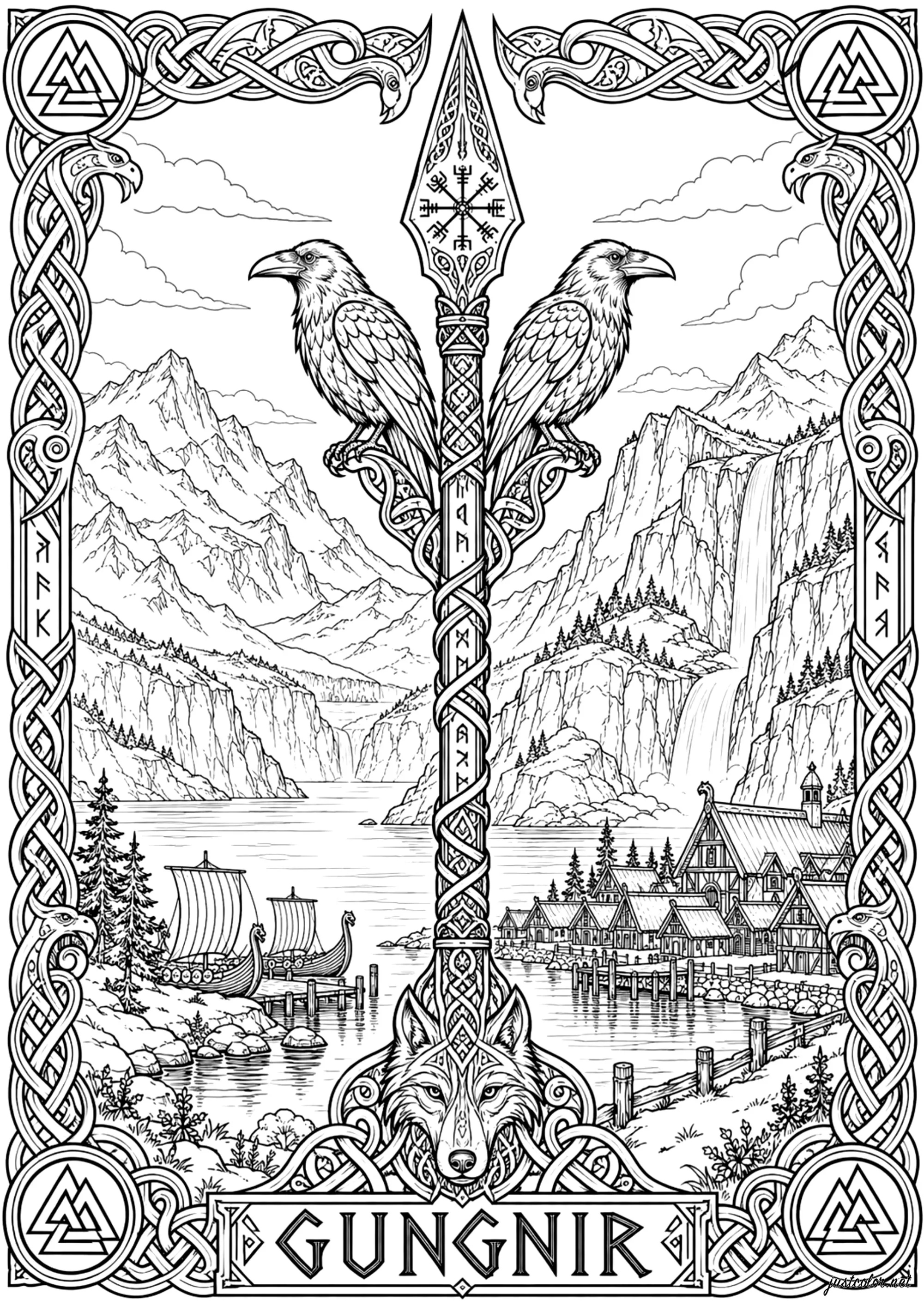 Norse-mythology-91696 (Ausmalbild von Norse mythology zum Ausdrucken und Ausmalen für Erwachsene)
