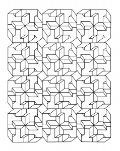Malbuch Fur Erwachsene | JustColor : Op Art - 14 (Ausmalbild)