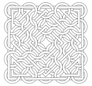 Malbuch Fur Erwachsene | JustColor : Op Art - 19 (Ausmalbild)