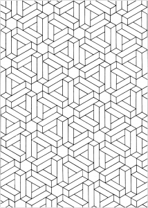 Malbuch Fur Erwachsene  : Op Art - 3 (Ausmalbild)