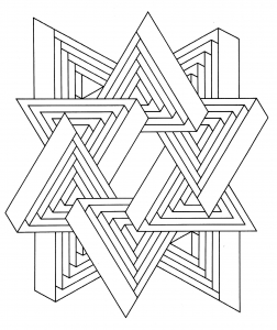 Malbuch Fur Erwachsene | JustColor : Op Art - 15 (Ausmalbild)