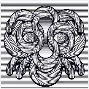 Malbuch Fur Erwachsene | JustColor : Op Art - 1 (Ausmalbild)