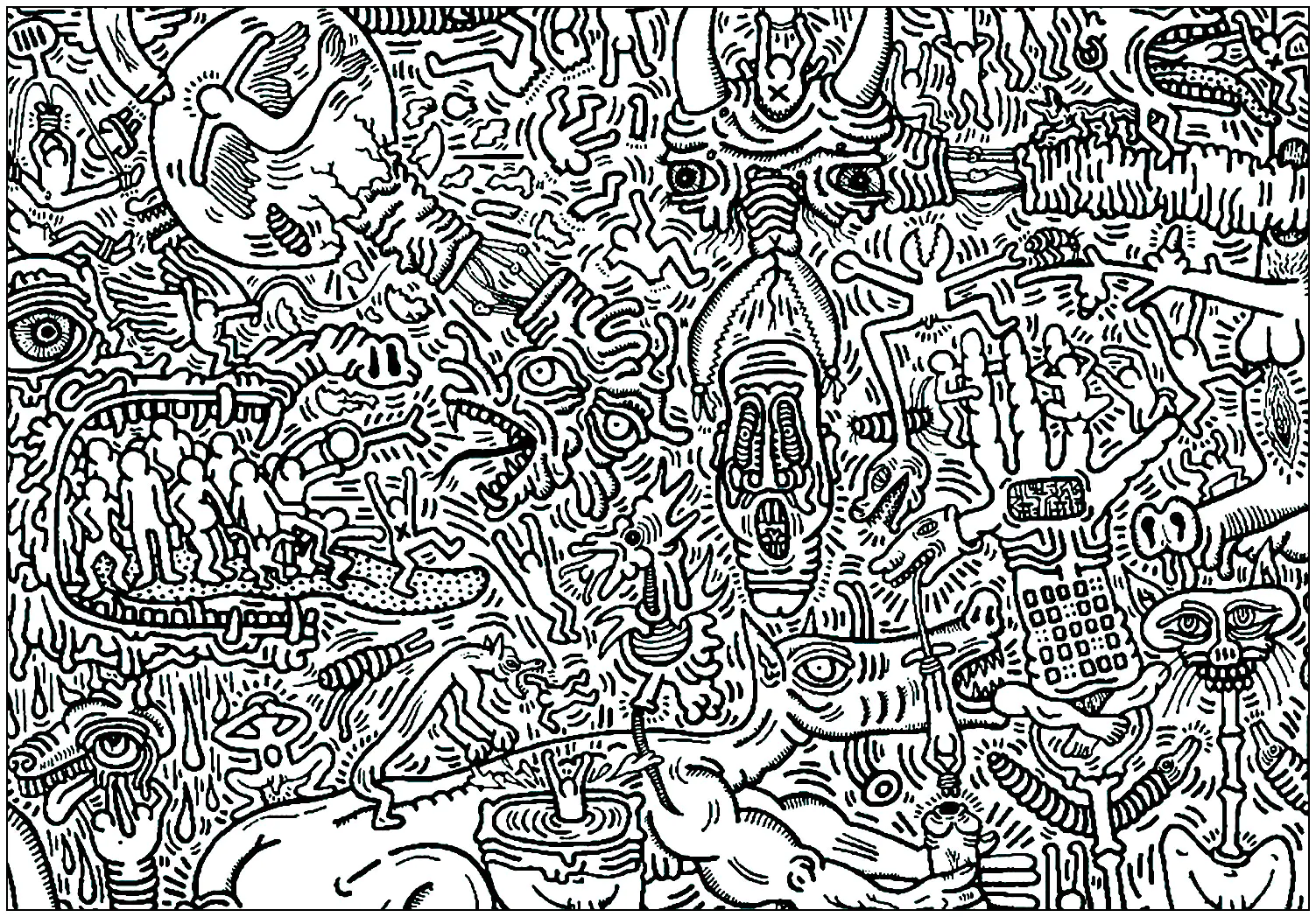 Pop-art-8754 (Ausmalbild von Pop art zum Ausdrucken und Ausmalen für Erwachsene)