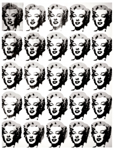 Andy Warhol - Fünfundzwanzig farbige Marilyns Revisited (Ausmalbild von Pop art)