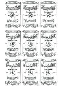 Campbell's-Suppendosen (Ausmalbild von Pop art)