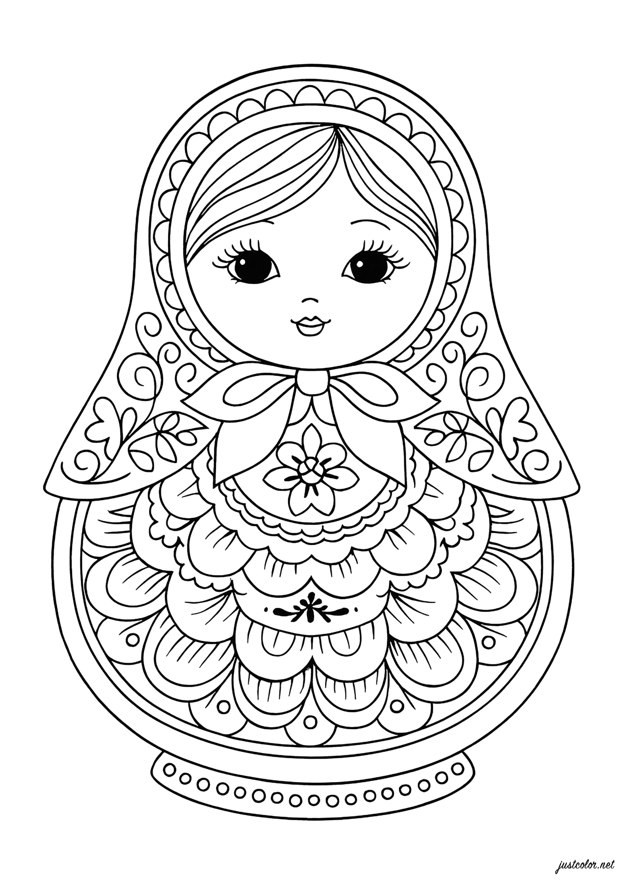 Russische-puppen-95537 (Ausmalbild von Russische Puppen zum Ausdrucken und Ausmalen für Erwachsene)
