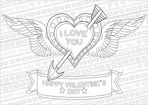 Valentinstag Herz mit Flügeln