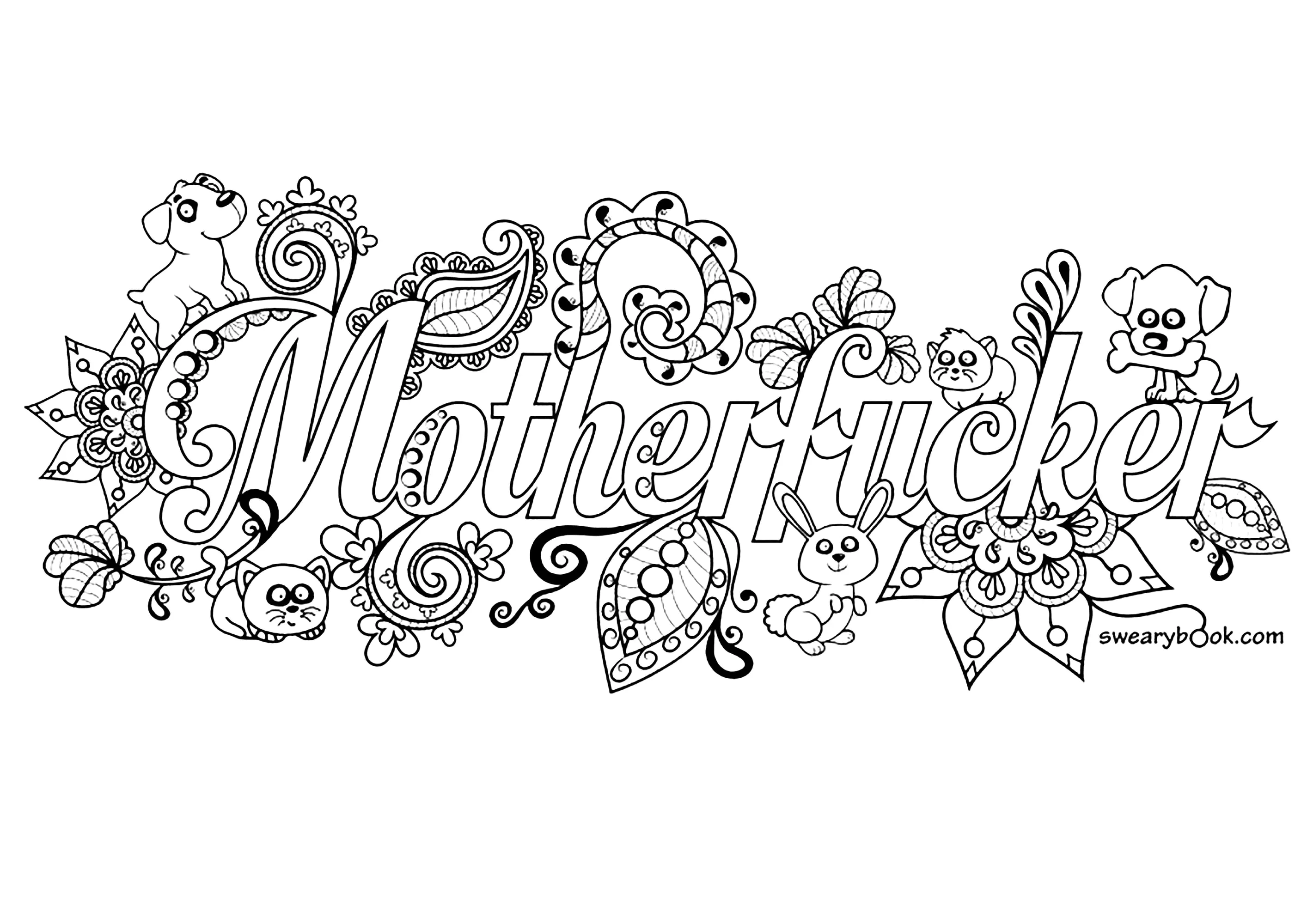 Motherfucker (Schimpfwort-Malvorlage) (Schimpfwörter)