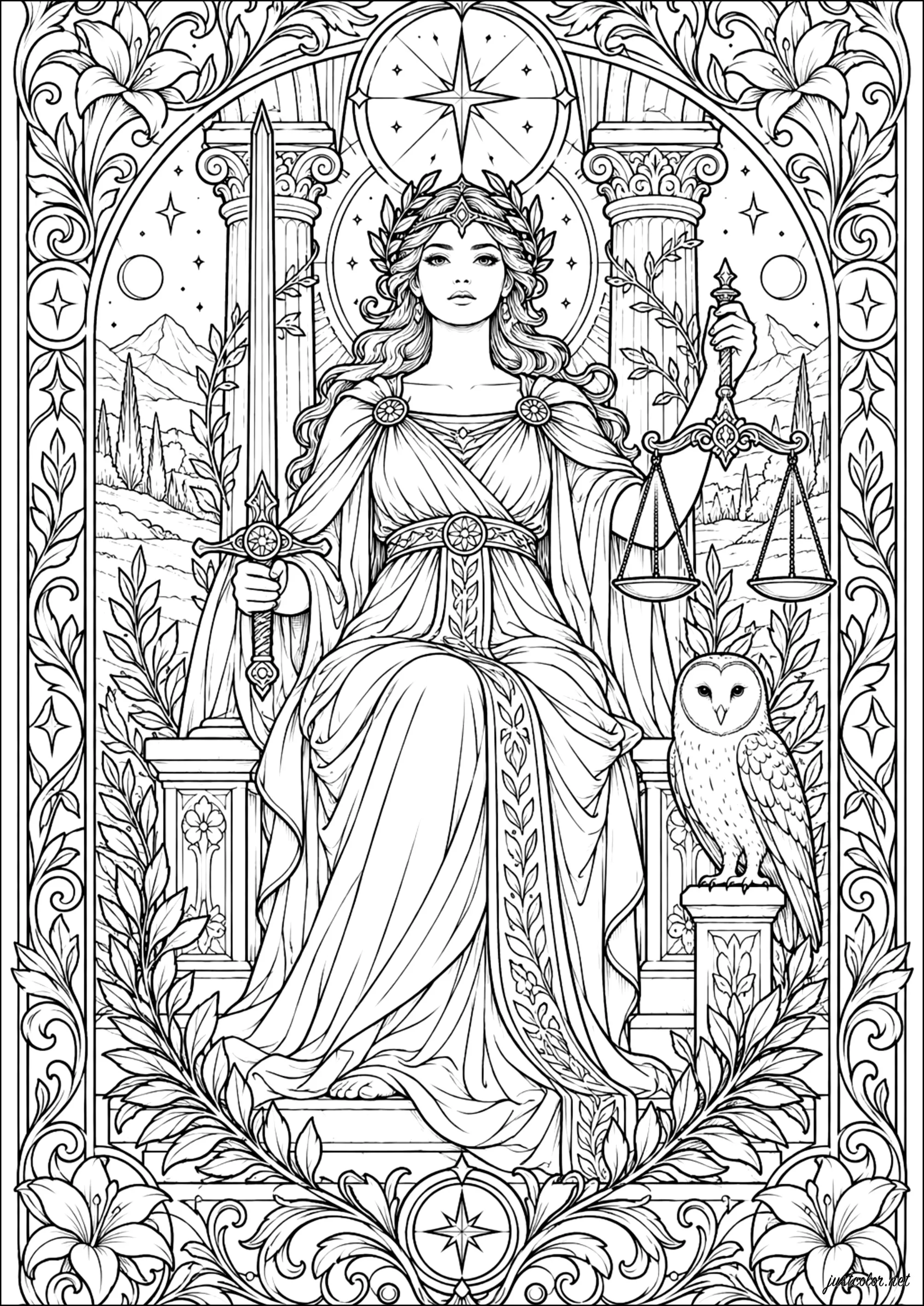 Tarot-cards-53500 (Ausmalbild von Tarot cards zum Ausdrucken und Ausmalen für Erwachsene)