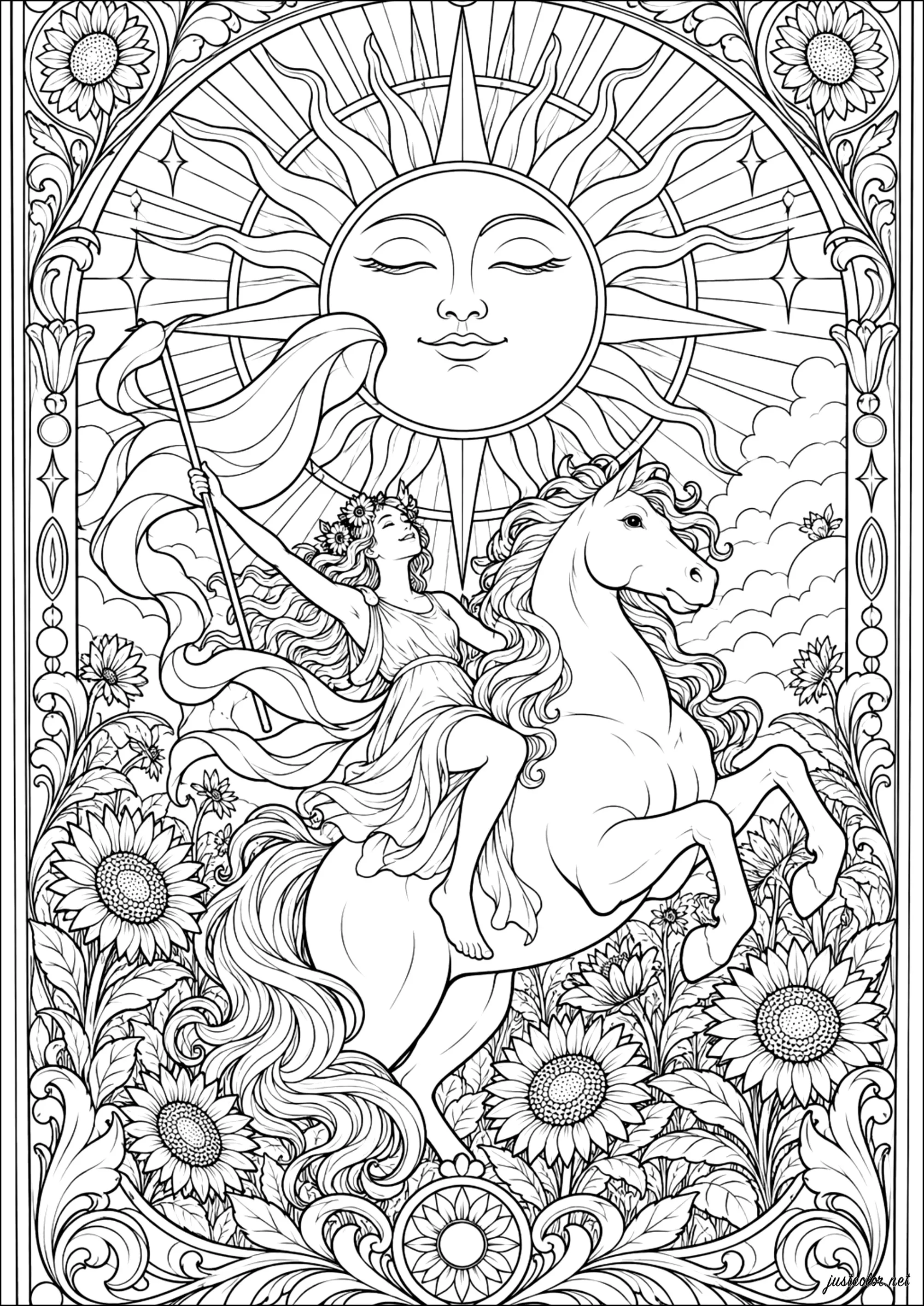 Tarot-cards-54362 (Ausmalbild von Tarot cards zum Ausdrucken und Ausmalen für Erwachsene)