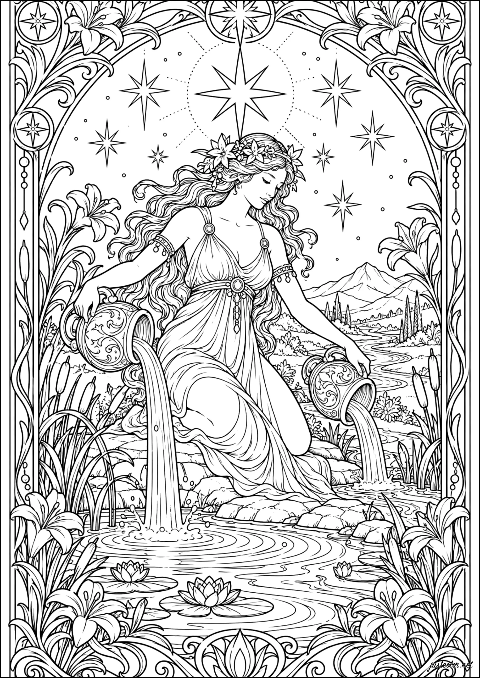 Tarot-cards-55964 (Ausmalbild von Tarot cards zum Ausdrucken und Ausmalen für Erwachsene)