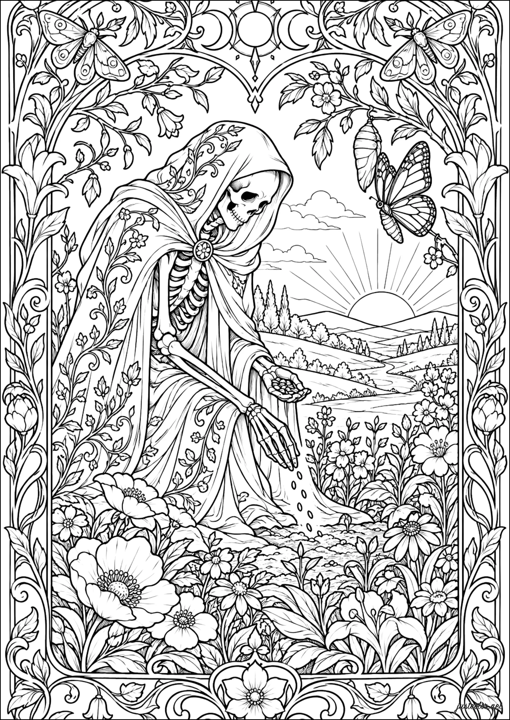 Tarot-cards-59575 (Ausmalbild von Tarot cards zum Ausdrucken und Ausmalen für Erwachsene)