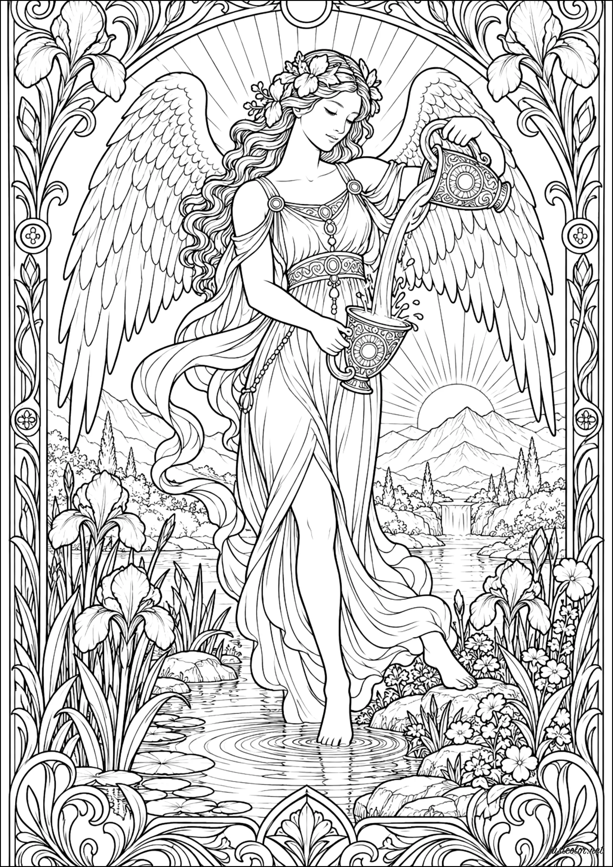 Tarot-cards-719 (Ausmalbild von Tarot cards zum Ausdrucken und Ausmalen für Erwachsene)