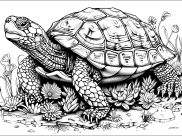 Ausmalbilder von Schildkröten zum Ausdrucken und Ausmalen für Erwachsene